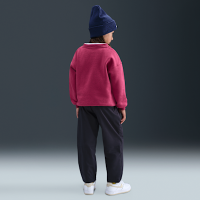 Playera de cuello redondo oversized para niños talla pequeña Nike