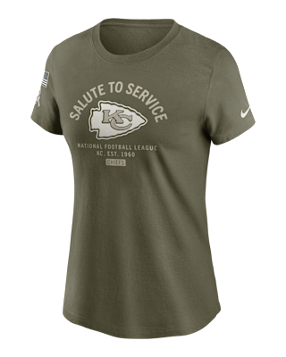 Женская футболка Kansas City Chiefs Salute to Service Sideline Nike NFL