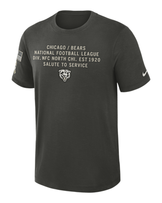 Мужская футболка Chicago Bears Salute to Service Slub Nike Dri-FIT NFL