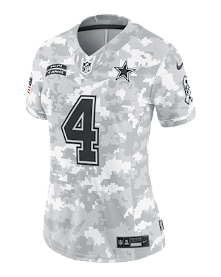 Женские джерси Dak Prescott Dallas Cowboys Salute to Service Women’s Nike Dri-FIT NFL Limited Jersey