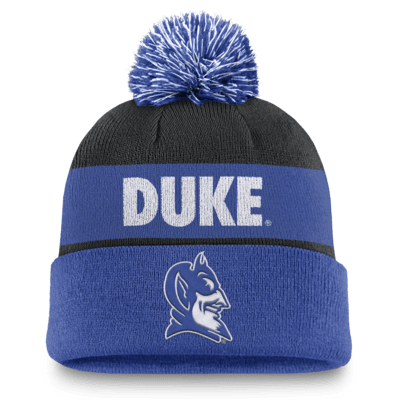 Gorro con dobladillo y pompón universitario Nike para hombre Duke Blue Devils Primetime Peak