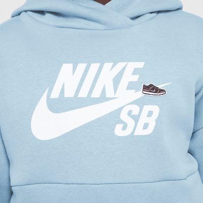 Φούτερ με κουκούλα σε φαρδιά γραμμή Nike SB Icon Fleece EasyOn για μεγάλα παιδιά