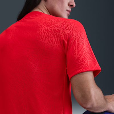 Playera de fútbol de manga corta Nike Dri-FIT para antes del partido para hombre USMNT Academy Pro
