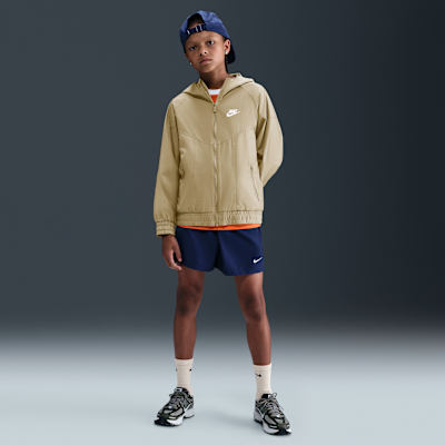Chamarra Repel con gorro para niños talla grande Nike Sportswear Windrunner