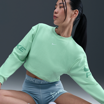 Nike Pro Women's Dri-FIT Loose Crew-Neck French Terry Sweatshirt