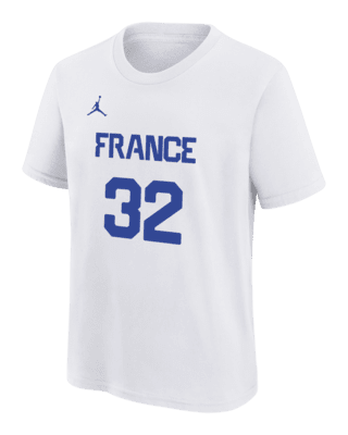 Подростковая футболка Victor Wembanyama France Big Kids' Jordan Basketball для баскетбола