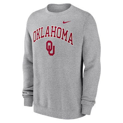Oklahoma Arch Men's Nike College Pullover Crew