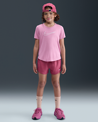 Детские шорты Nike One Big Kids' (Girls') Dri-FIT High-Waisted Woven Training Shorts для тренировок