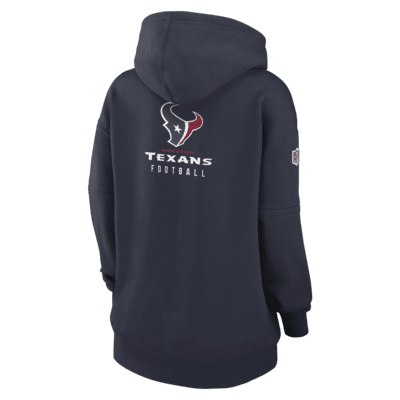 Men's Nike Navy Houston Texans Sideline Logo Performance Pullover Hoodie