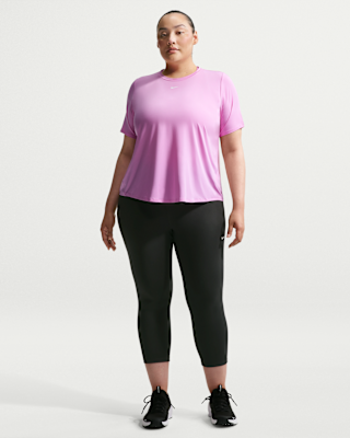 Женские тайтсы Nike One High-Waisted Crop Leggings (Plus Size)