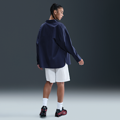 Nike Sportswear Chill Poplin Women's Loose Long-Sleeve Button-Down Top