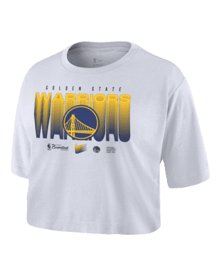 Женская футболка Golden State Warriors Courtside Nike NBA Cropped