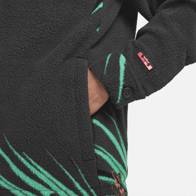 Chamarra abotonada de Sherpa para hombre LeBron
