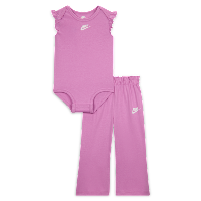 Conjunto de 2 piezas con pants de cintura tipo bolsa de papel para bebé (6-12 meses) Nike