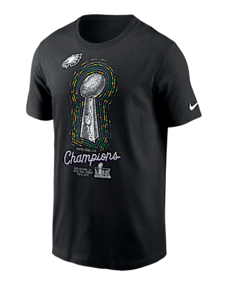 Мужская футболка Philadelphia Eagles Super Bowl LIX Champions Lombardi Trophy Nike NFL