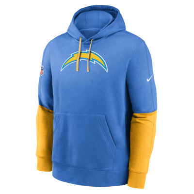 Sudadera con gorro sin cierre de la NFL Nike para hombre Los Angeles Chargers Sideline Team Issue Club