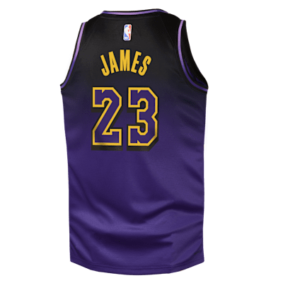 Jersey Nike Dri-FIT Swingman de la NBA para niños talla grande Lebron James Los Angeles Lakers 2024/25 City Edition