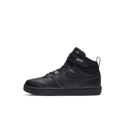 Nike Boy's Court Borough Mid 2 (Little Kid) Black