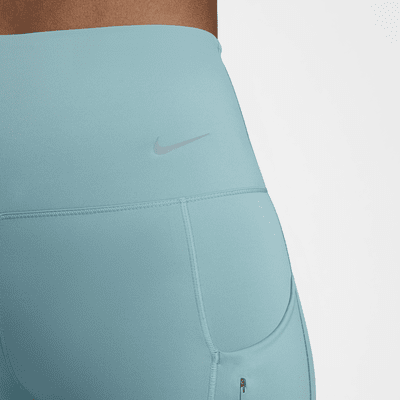 Leggings a todo o comprimento de cintura subida e suporte firme com bolsos Nike Go para mulher