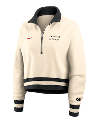 Женские  Georgia Legacy Nike College Cropped 1/4-Zip Crew
