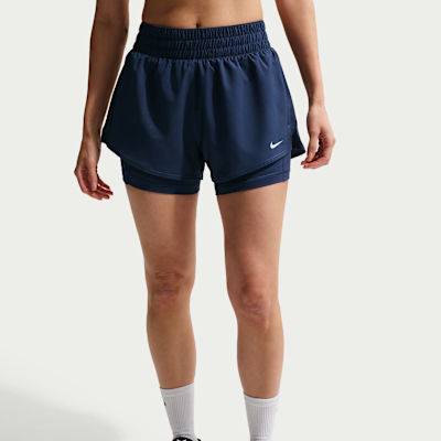 나이키 드라이 핏 원 여성 미드라이즈 3인치 투인원 쇼츠