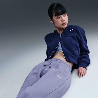 Sweatpants Nike Sportswear Phoenix Fleece i oversize-modell med hög midja för kvinnor