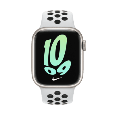 アップル ウォッチ シリーズ 7 (GPS) with ナイキ スポーツバンド 41mm スターライト アルミニウム ケース