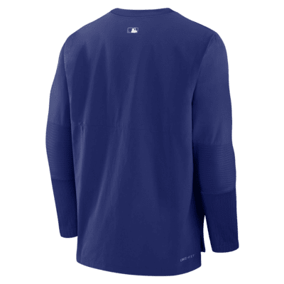 Chamarra sin cierre Nike Dri-FIT de la MLB para hombre Texas Rangers Authentic Collection Player