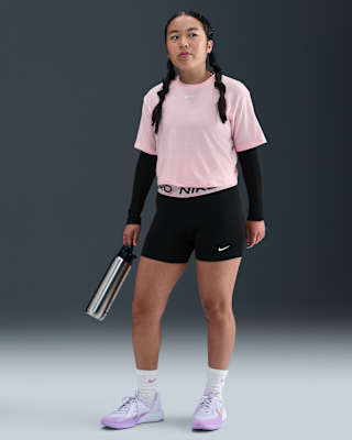 Детские шорты Nike Pro Girls' Dri-FIT Shorts (Extended Size)