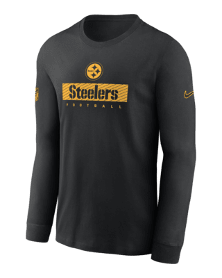 Мужская футболка Pittsburgh Steelers Sideline Team Issue Nike Dri-FIT NFL Long-Sleeve