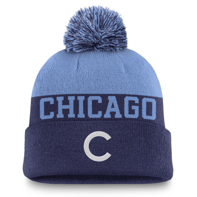 Chicago Cubs Rewind Peak Men's Nike MLB Cuffed Pom Beanie