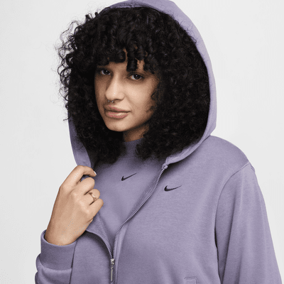 Hoodie folgado em tecido moletão com fecho completo Nike Sportswear Chill Terry para mulher