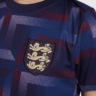 England Academy Pro Nike Dri-FIT kurzärmeliges Pre-Match-Fußballoberteil für ältere Kinder