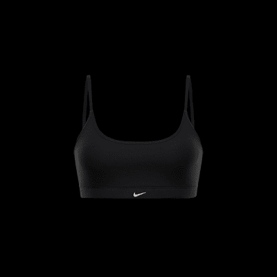 Brassière échancrée côtelée à maintien léger avec doublure légère Nike Sportswear Classic pour femme