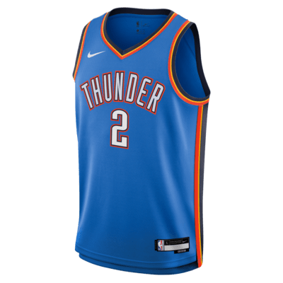 Jersey Nike de la NBA Swingman para niños talla grande Shai Gilgeous-Alexander Oklahoma City Thunder 2024/25 Icon Edition