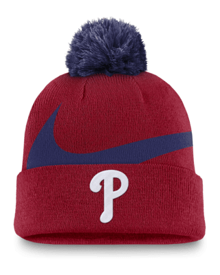 Мужские  Philadelphia Phillies Peak Nike MLB Cuffed Pom Beanie