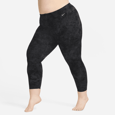 Legging 7/8 à taille haute et maintien léger Nike Zenvy Tie-Dye pour femme (grande taille)