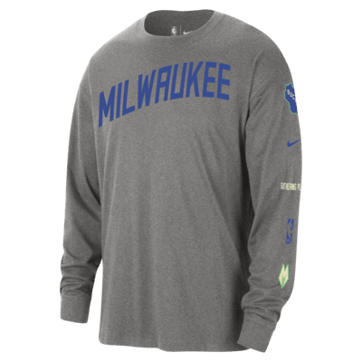 Milwaukee Bucks 2023/24 City Edition Men's Nike NBA Max90 Long-Sleeve T-Shirt