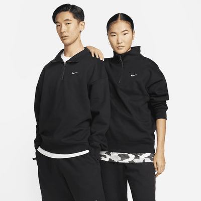 Nike Solo Swoosh Men's 1/4-Zip Top, Black, Medium 