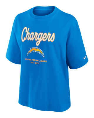 Женская футболка Los Angeles Chargers Essential Script Boxy Nike NFL