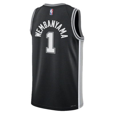 Jersey Nike Swingman de la NBA para niños talla grande Victor Wembanyama San Antonio Spurs 2023/24 Icon Edition