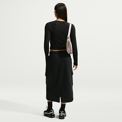 Falda midi cargo para mujer Nike Sportswear Phoenix Fleece