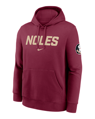 Мужское худи Florida State Club 2-Hit Nickname Nike College Pullover Hoodie