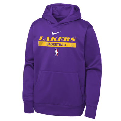 Los Angeles Lakers Spotlight Big Kids' Nike Dri-FIT NBA Pullover Hoodie