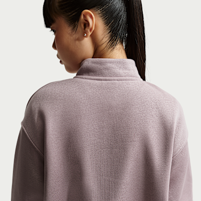 ナイキ スポーツウェア フェニックス フリース ウィメンズ オーバーサイズド 1/4ジップ ロゴ トップ