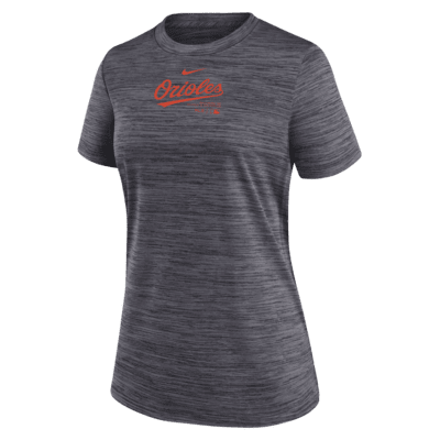 Playera Nike Dri-FIT de la MLB para mujer Baltimore Orioles Authentic Collection Practice Velocity