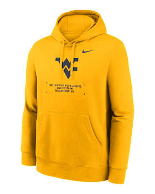 Мужское худи West Virginia Club Basketball 2-Hit Nike College Pullover Hoodie для баскетбола