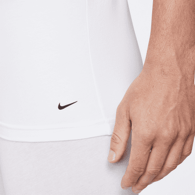 Men's Nike Ke1193 Essential Cotton Stretch Tank - 2 Pack (White XL)