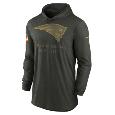 New England Patriots Salute to Service Sideline Men’s Nike Dri-FIT NFL Long-Sleeve Hooded Top