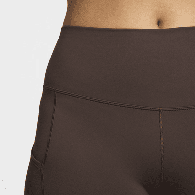 Shorts de ciclismo con bolsillos de tiro alto de 20 cm para mujer Nike One